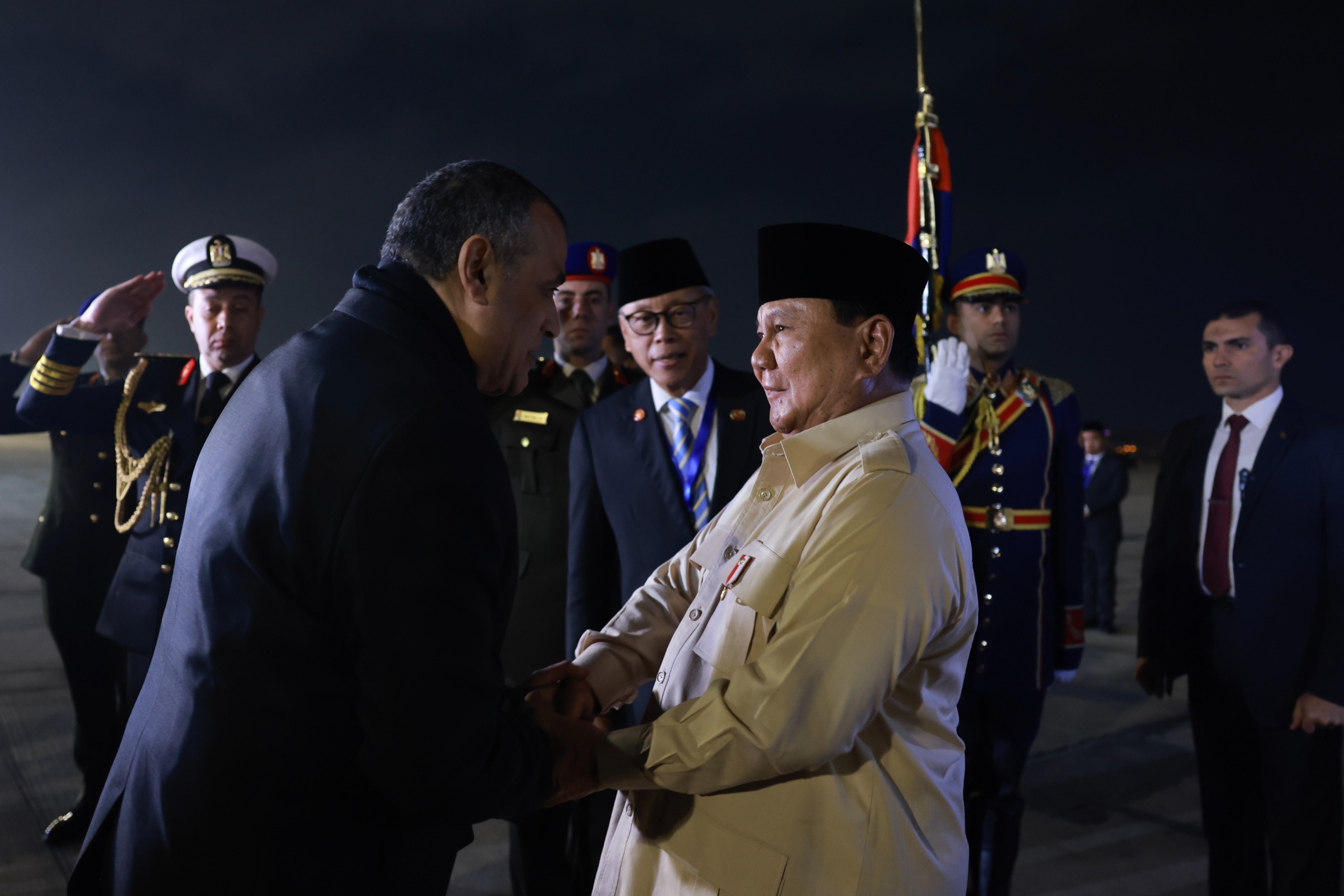 Kedatangan Presiden RI Prabowo Subianto di Kairo, Mesir