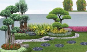 Ilustrasi Landscape Taman